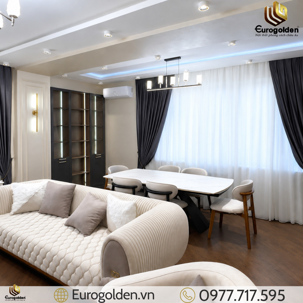 Hoàn thiện nội thất biệt thự tân cổ điển