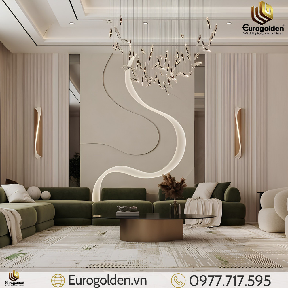 Mẫu ốp tường vách sofa