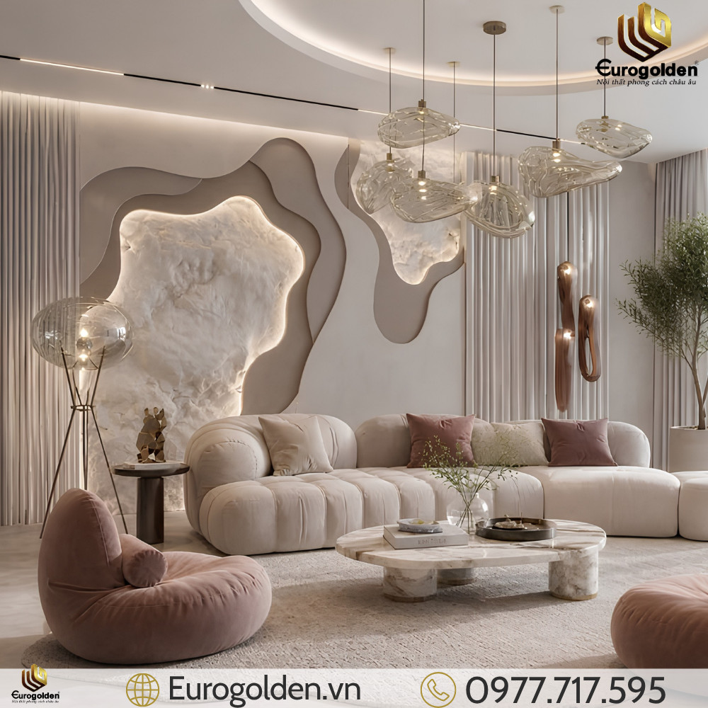 Mẫu ốp tường vách sofa