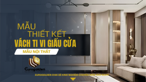 Mẫu vách tivi có cửa